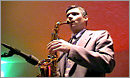 John Malinowski playing the sax
